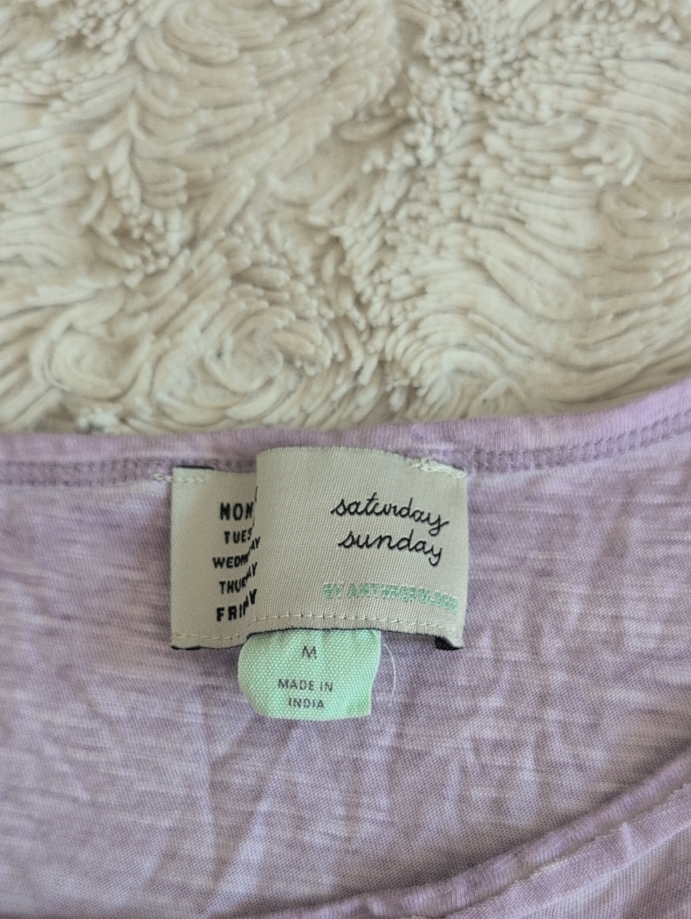 Anthropologie Saturday Sunday Lavender Scoop Neck Tee - Light Lilac